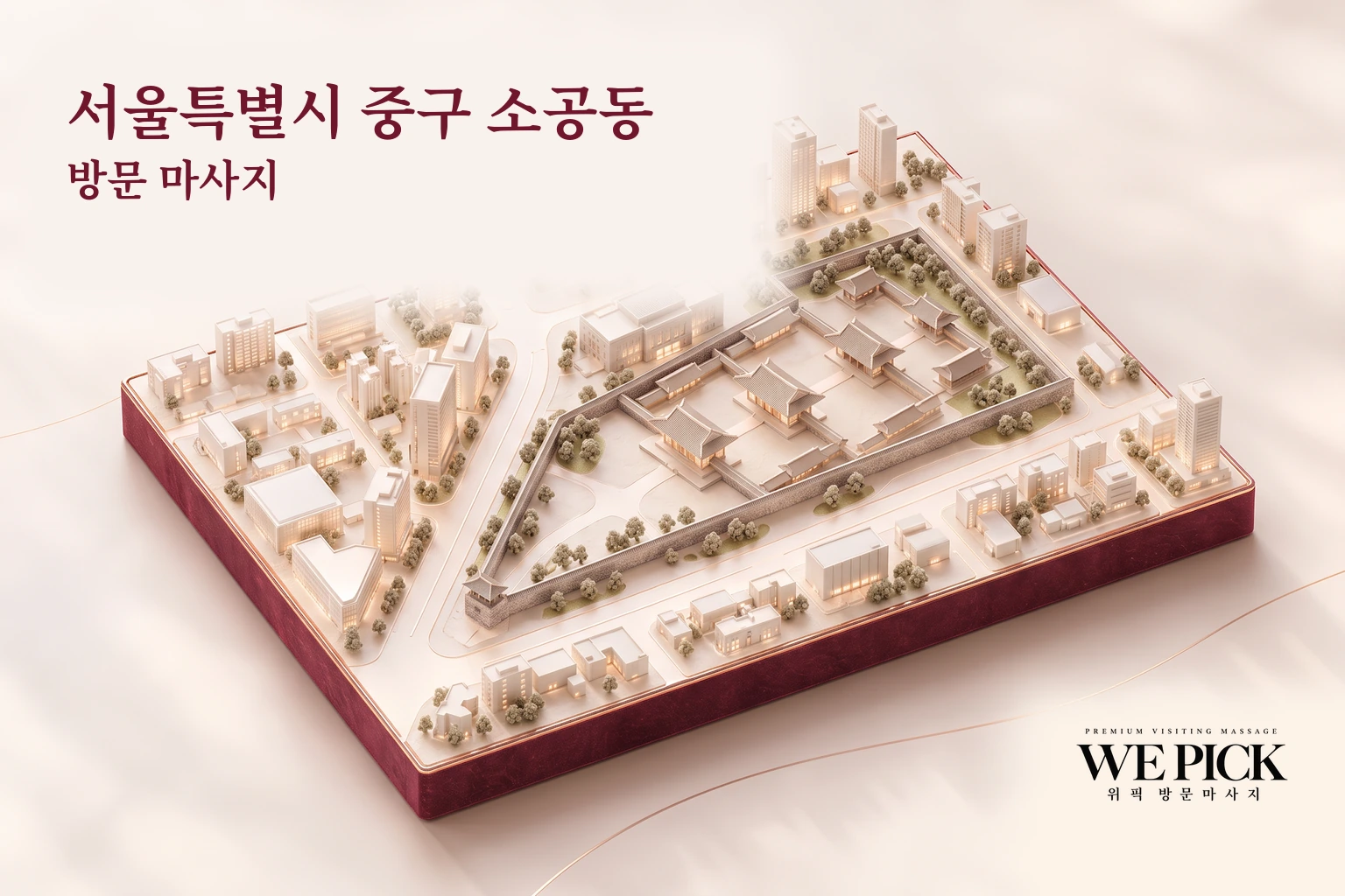 중구 소공동 방문마사지 지역을 표현한 위픽 3D 이미지