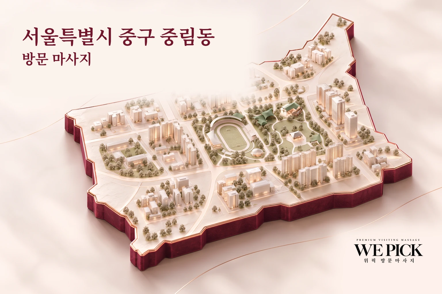 중구 중림동 방문마사지 지역을 표현한 위픽 3D 이미지