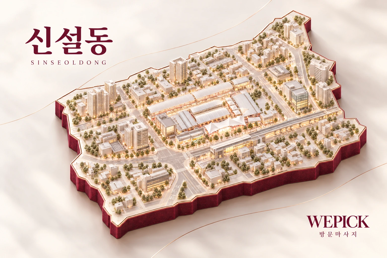 동대문구 신설동 방문마사지 지역을 표현한 위픽 3D 이미지