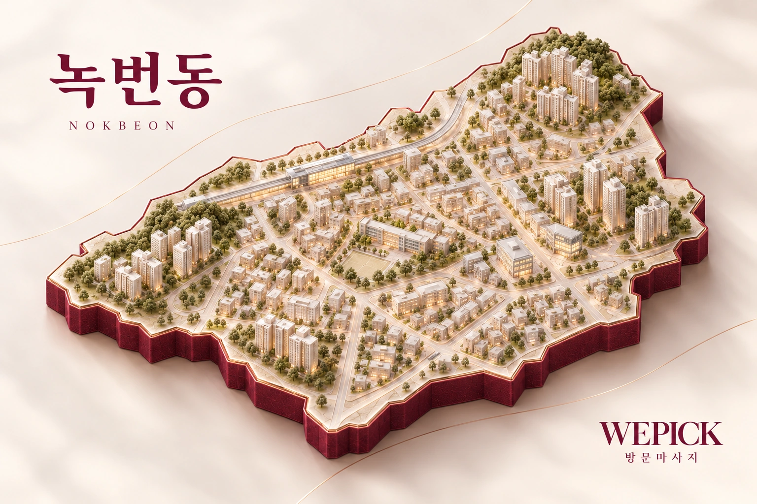 은평구 녹번동 방문마사지 지역을 표현한 위픽 3D 이미지