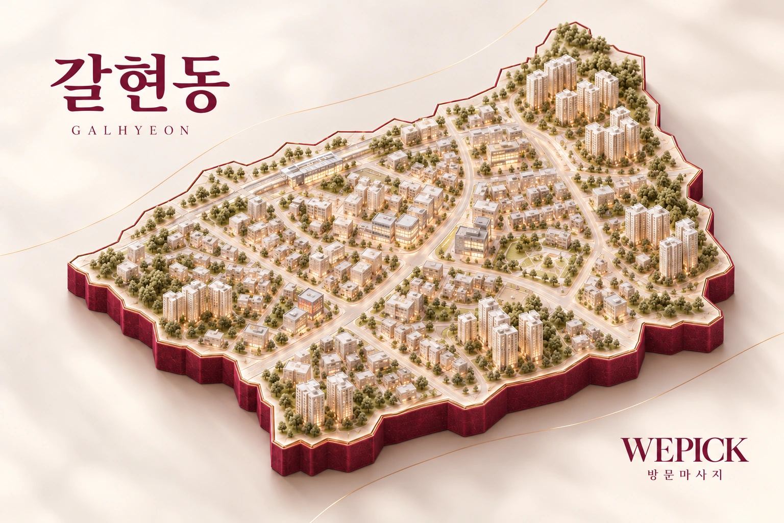 은평구 갈현동 방문마사지 지역을 표현한 위픽 3D 이미지