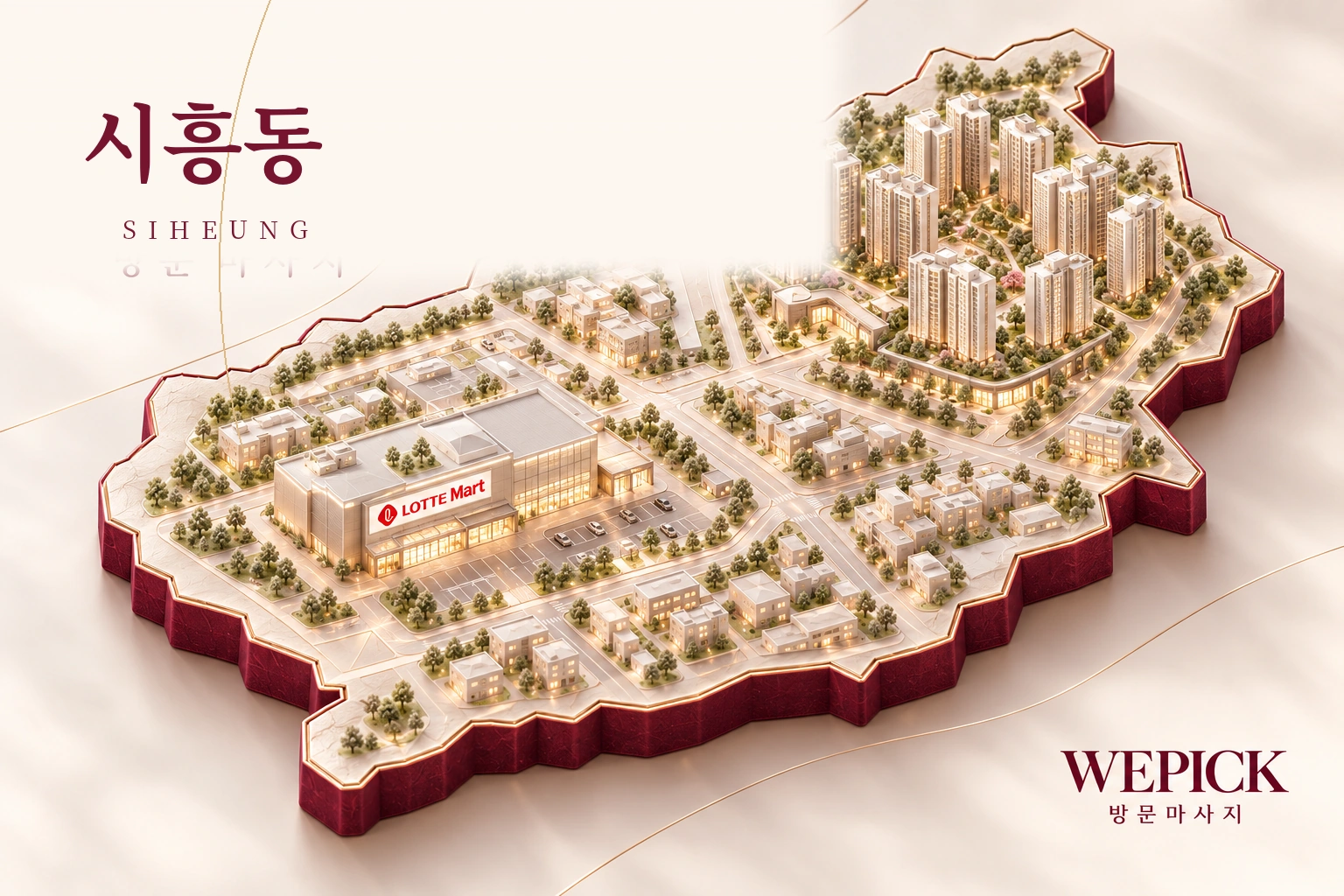 금천구 시흥동 방문마사지 지역을 표현한 위픽 3D 이미지