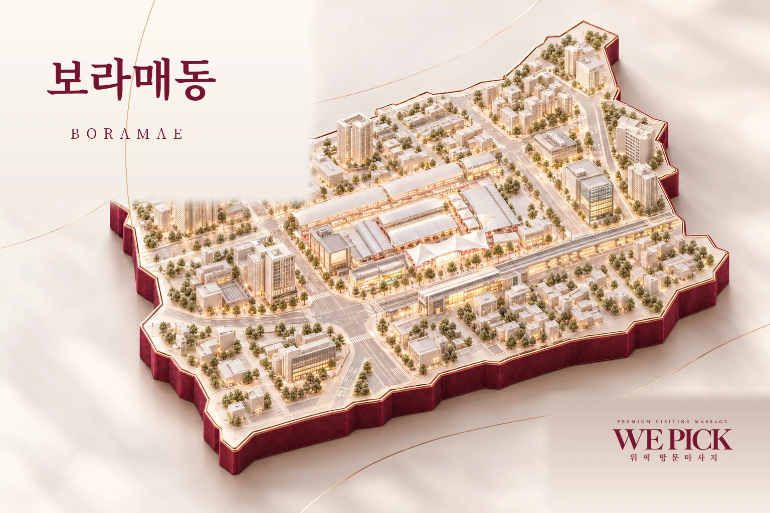 관악구 보라매동 방문마사지 지역을 표현한 위픽 3D 이미지