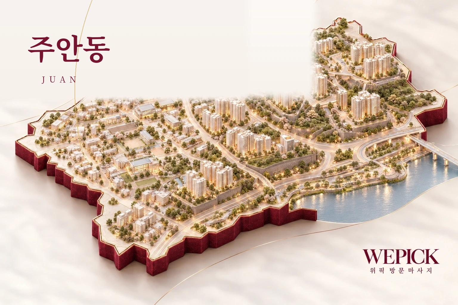 미추홀구 주안동 방문마사지 지역을 표현한 위픽 3D 이미지