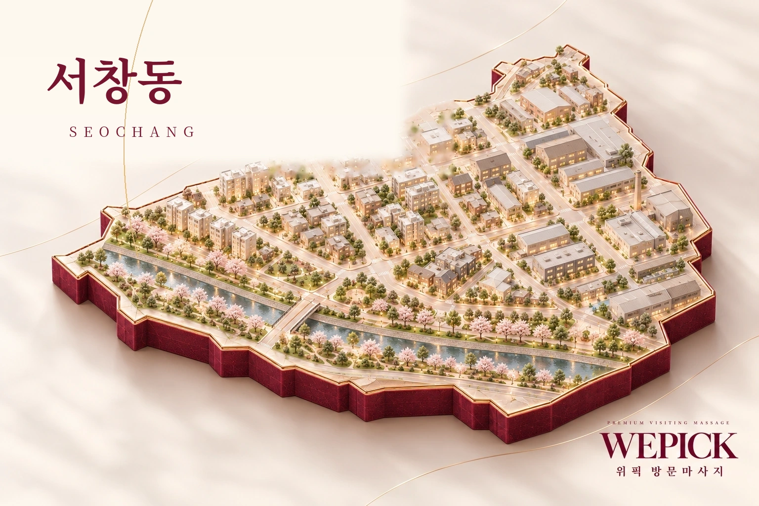 남동구 서창동 방문마사지 지역을 표현한 위픽 3D 이미지