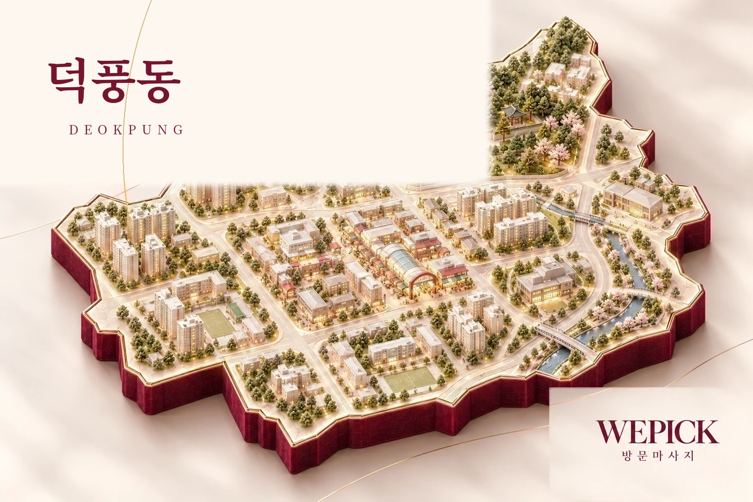 하남시 덕풍동 방문마사지 지역을 표현한 위픽 3D 이미지