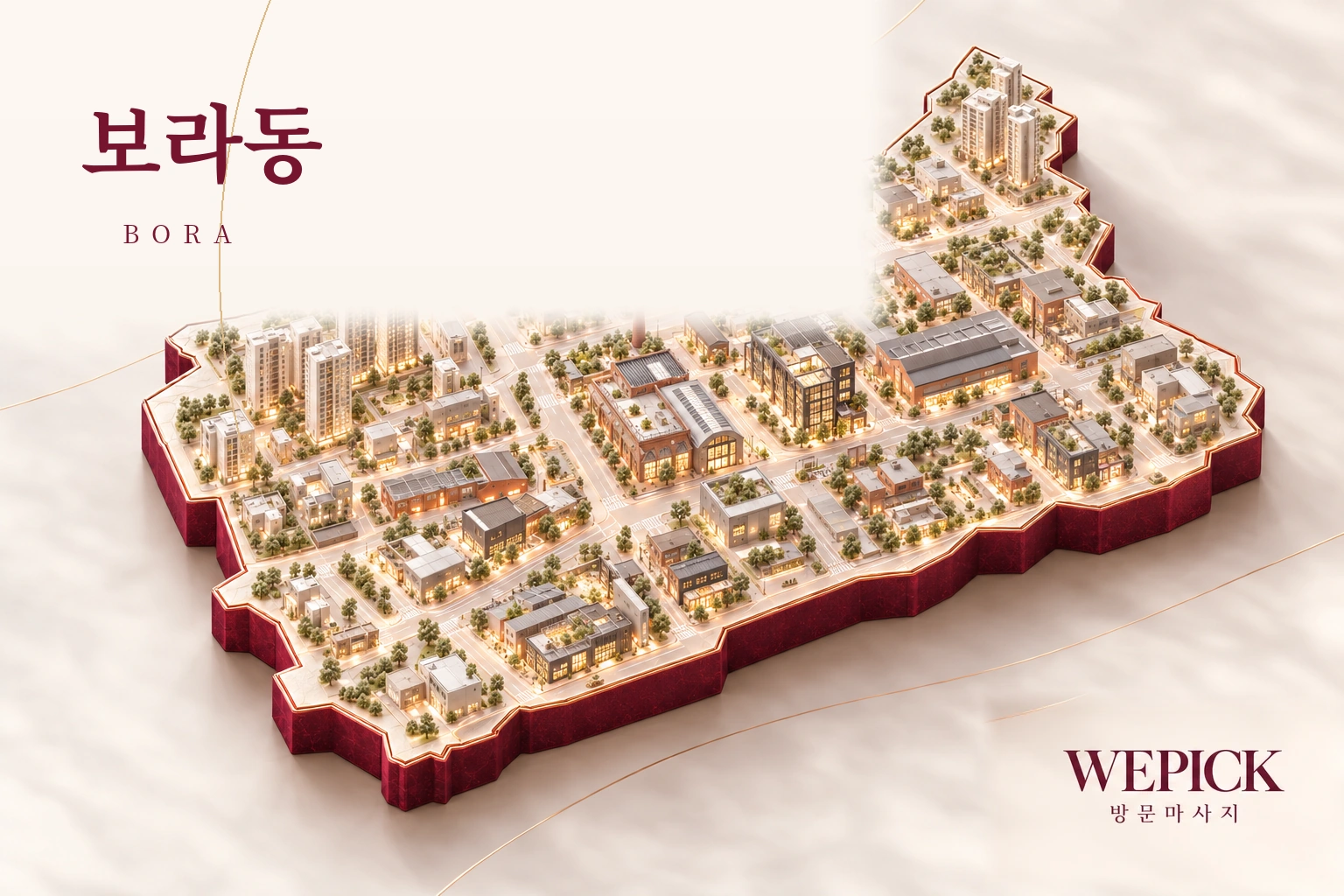 용인시 기흥구 보라동 방문마사지 지역을 표현한 위픽 3D 이미지