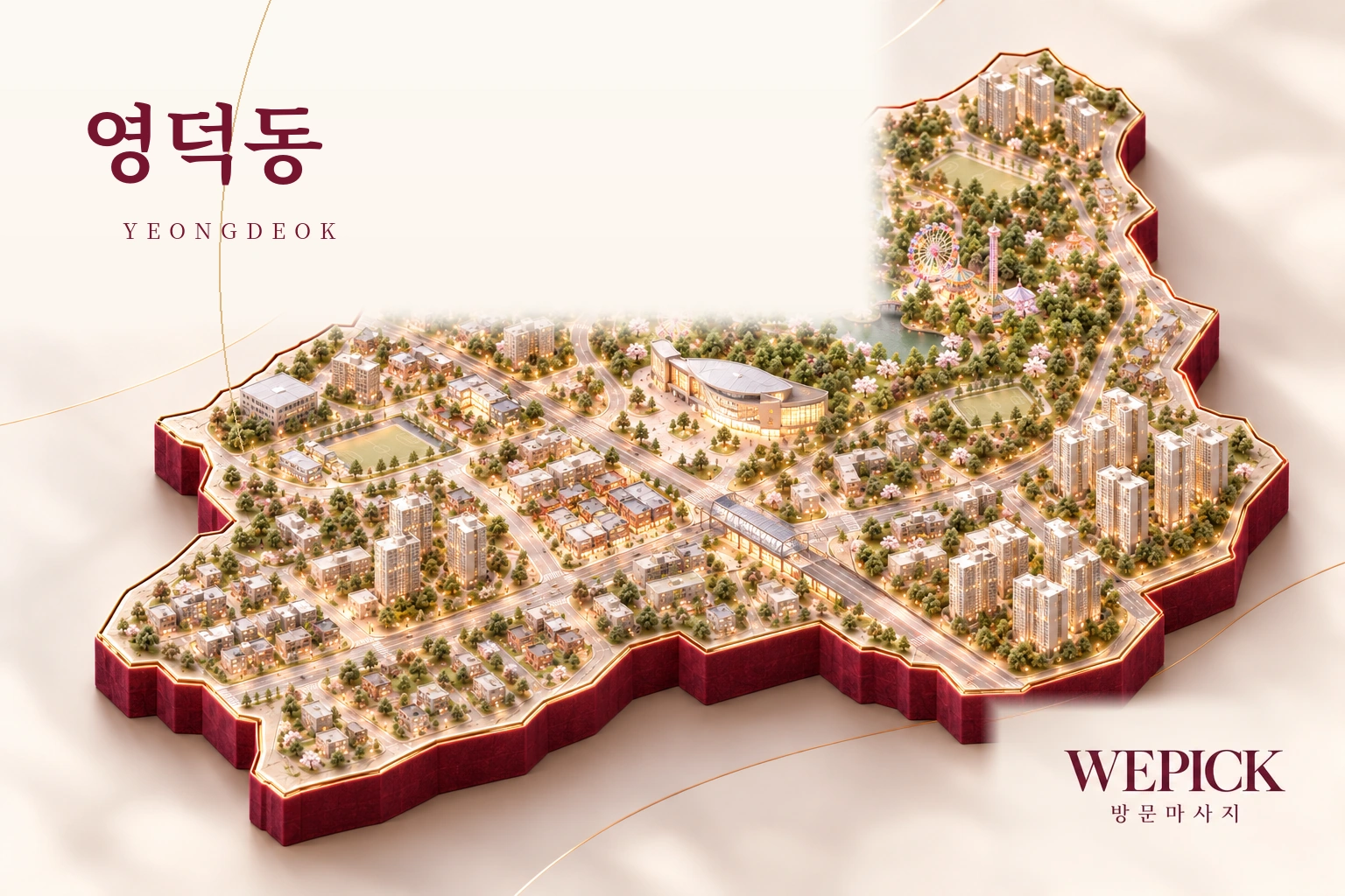 용인시 기흥구 영덕동 방문마사지 지역을 표현한 위픽 3D 이미지