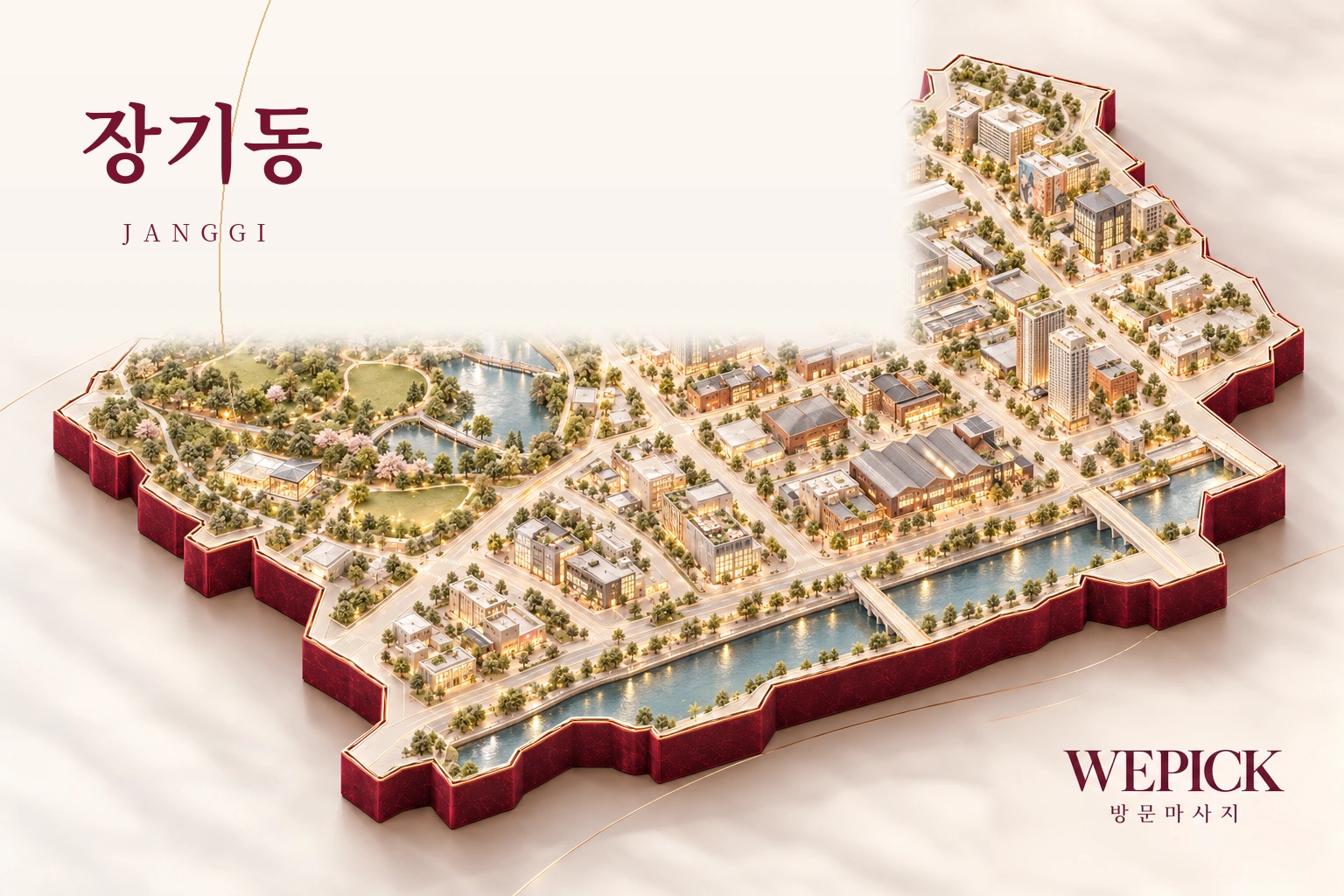 김포시 장기동 방문마사지 지역을 표현한 위픽 3D 이미지