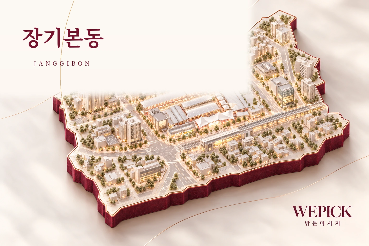 김포시 장기본동 방문마사지 지역을 표현한 위픽 3D 이미지