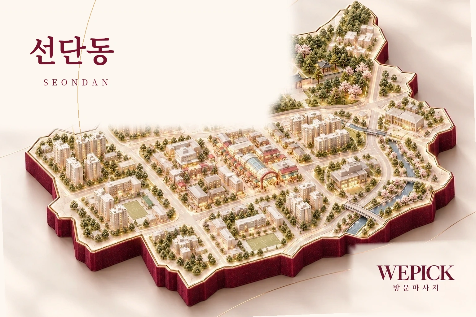 포천시 선단동 방문마사지 지역을 표현한 위픽 3D 이미지