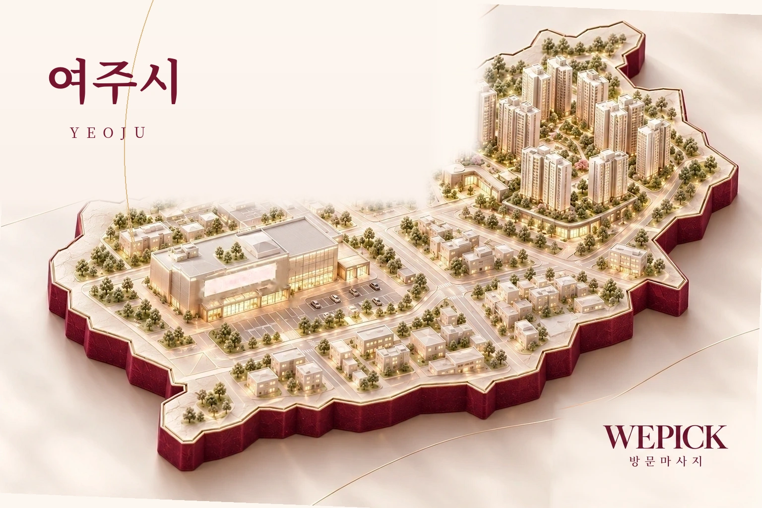 여주시 방문마사지 지역을 표현한 위픽 3D 이미지